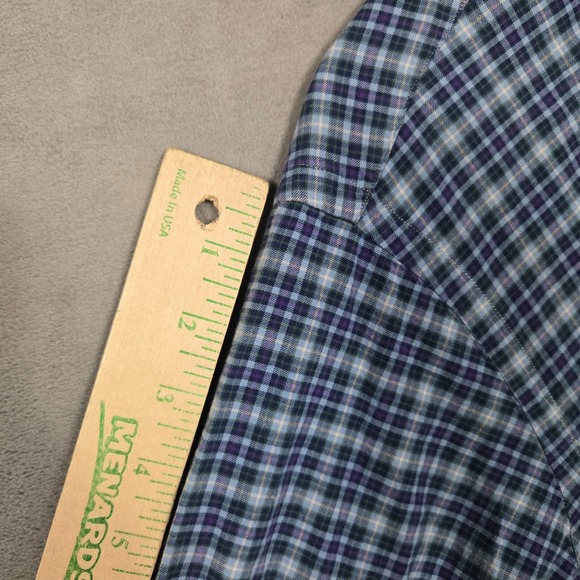 Polo Ralph Lauren‎ shirt Men's Medium Purple Green micro Plaid L/S classic fit - Picture 8 of 12
